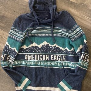 American Eagle hooded pullover shirt mens sz L